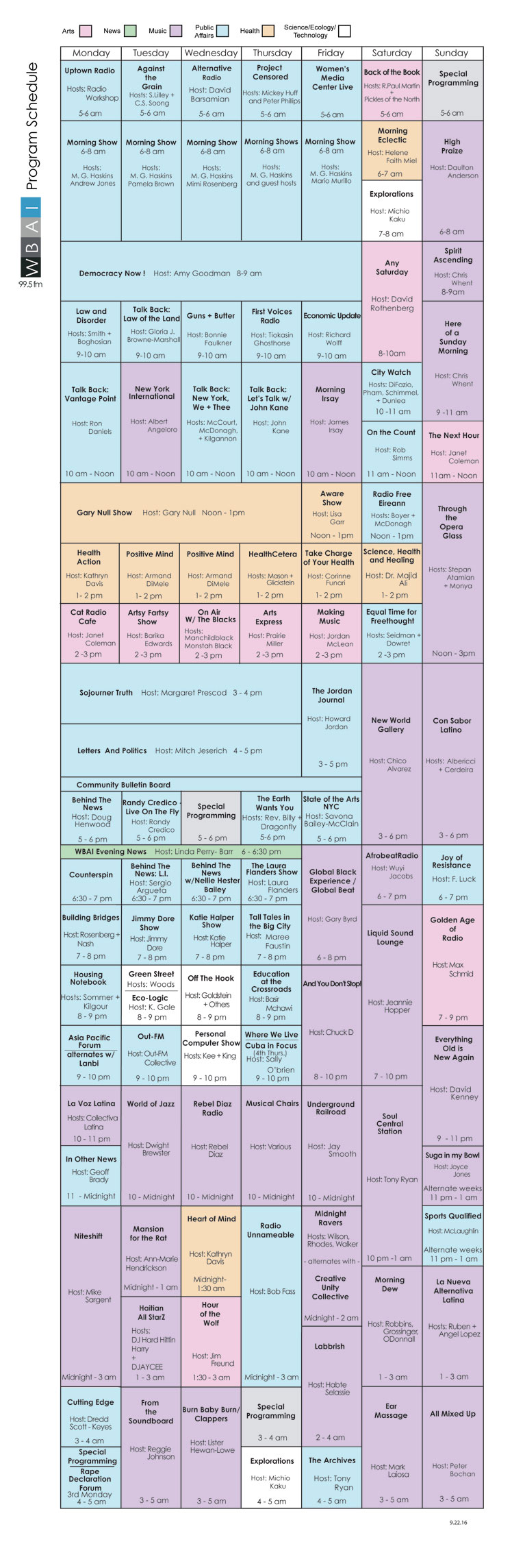 Schedule